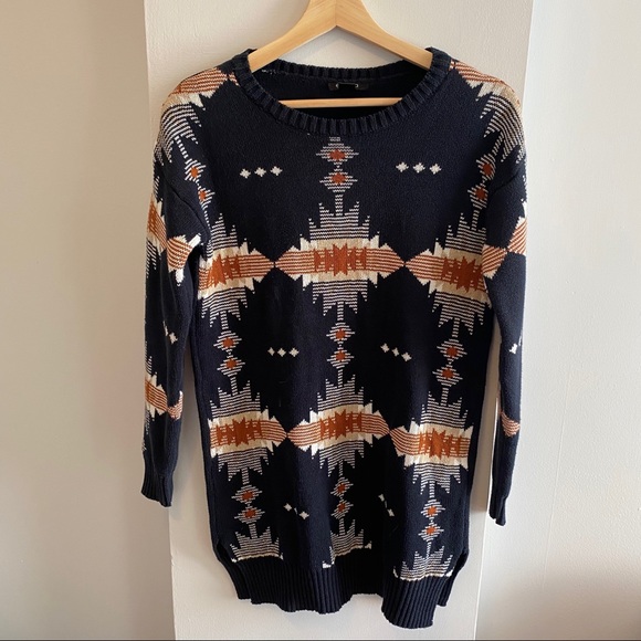 Esmara Fall Boho Navy Blue Sweater Dress - Picture 1 of 8